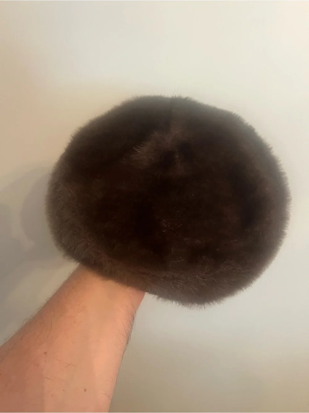 Women’s Hat Classic Plush Fur-like Headband Beret in Dark Brown Stylish Trendy